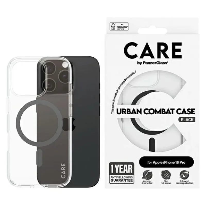 CARE by PanzerGlass Flagship Case iPhone 16 Pro 6,3"" čierna/čierna MagSafe 1346