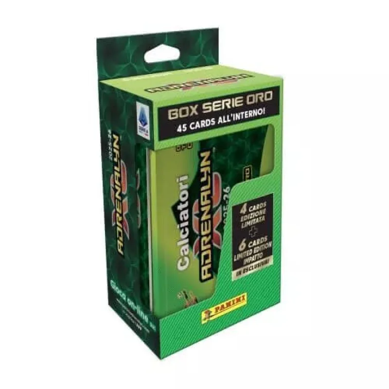 PANINI Serie A 2025/2026 ADRENALYN plechová krabička (hranatá)