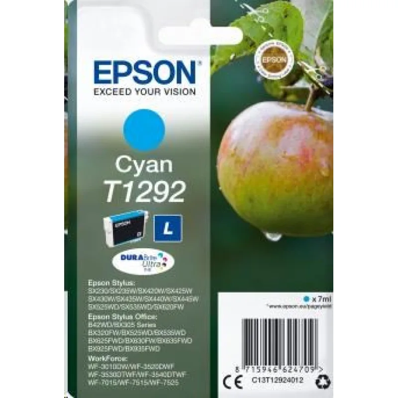 Atramentová tyčinka EPSON Singlepack "Apple" Cyan T1292 DURABrite Ultra…