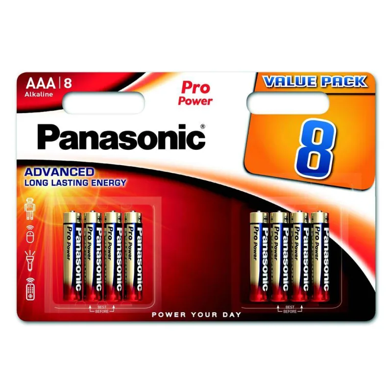PANASONIC Alkalické baterie - Pro Power AAA 4+4F 1,5V balení - 8ks 3998,00