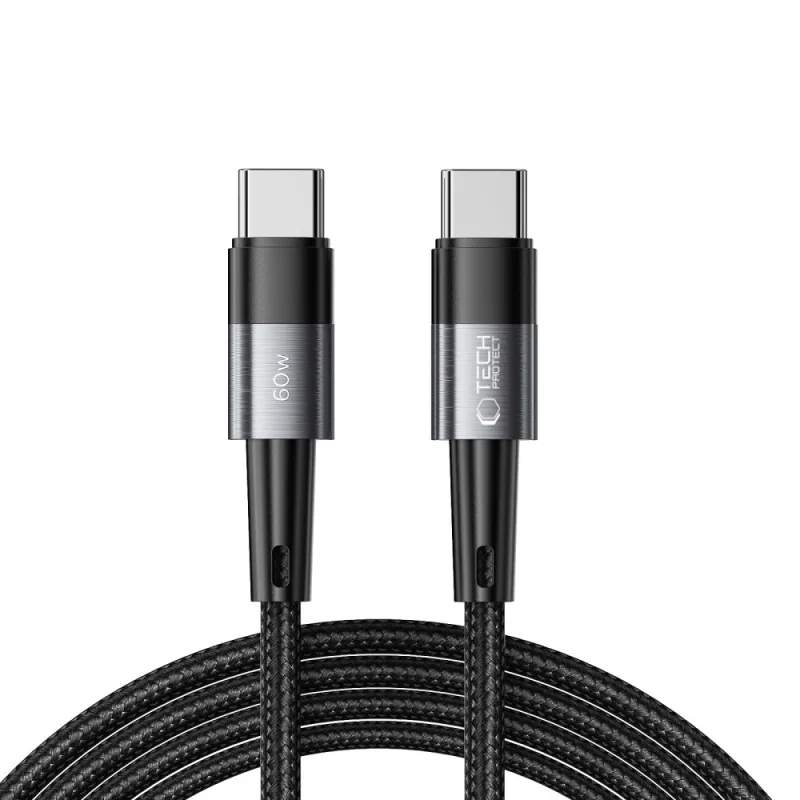 Kábel Tech-Protect UltraBoost USB-C / USB-C PD 60W 3A 2m – sivý