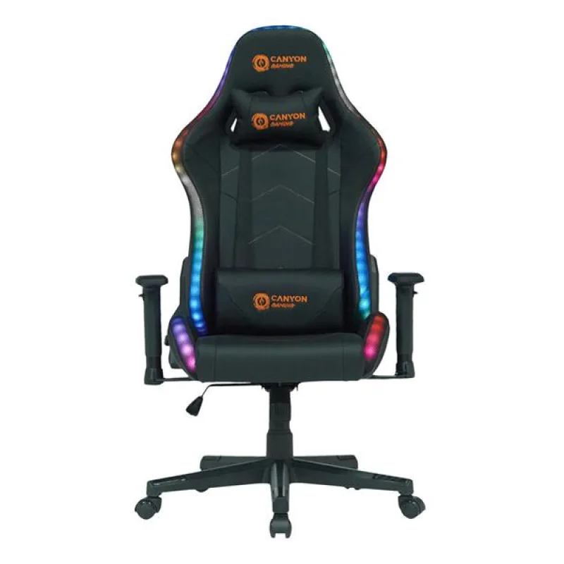 Canyon RGBCH03, Irida, herné kreslo s RGB podsvietením, čierne CNS-RGBCH03