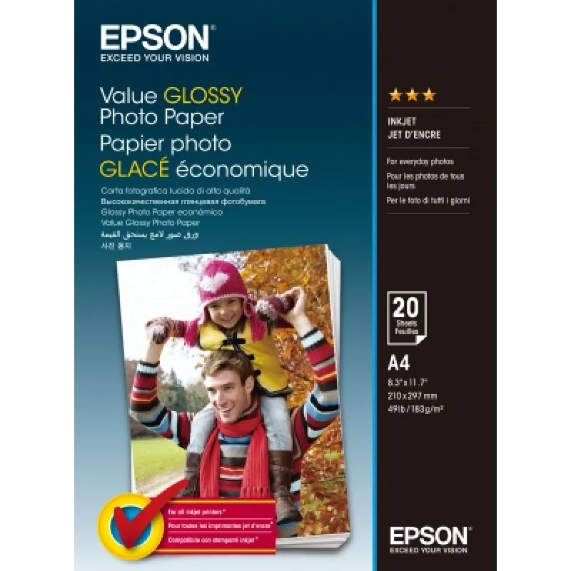 EPSON Value Glossy Photo Paper A4 20 listov c13s400035