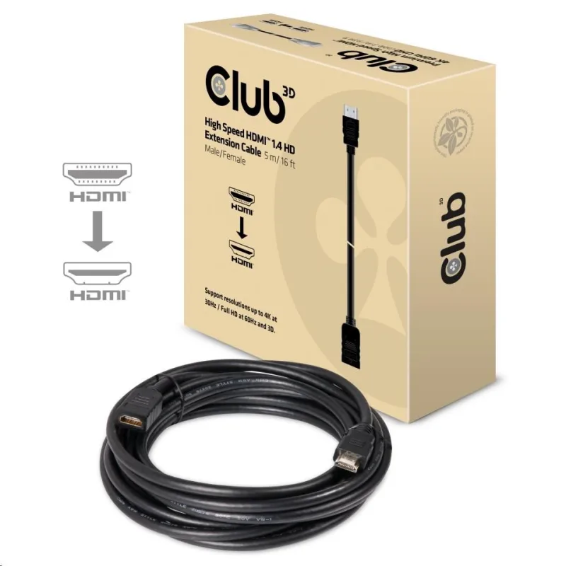 Predlžovací kábel HDMI Club3D 1.4, 5m CAC-1320