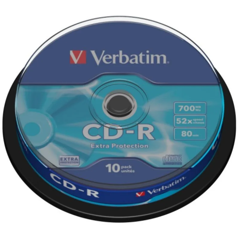 VERBATIM CD-R(10-Pack)Spindle/ EP/ DL/ 52x/ 700MB 43437