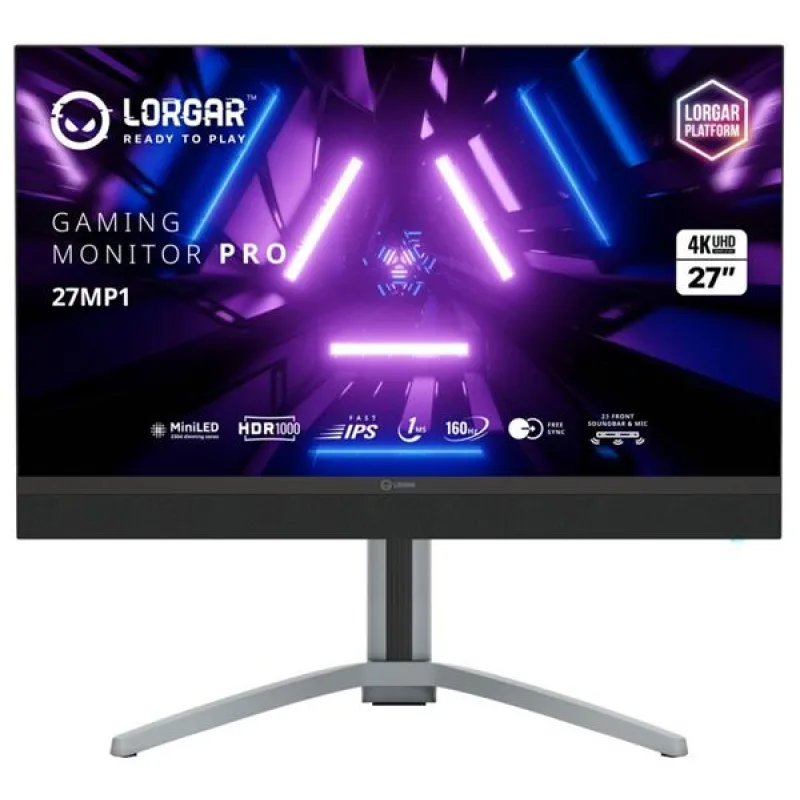 Lorgar 27MP1, plochý herný monitor 27´´, 4K UHD 3840x2160, 1 000 000:1,…