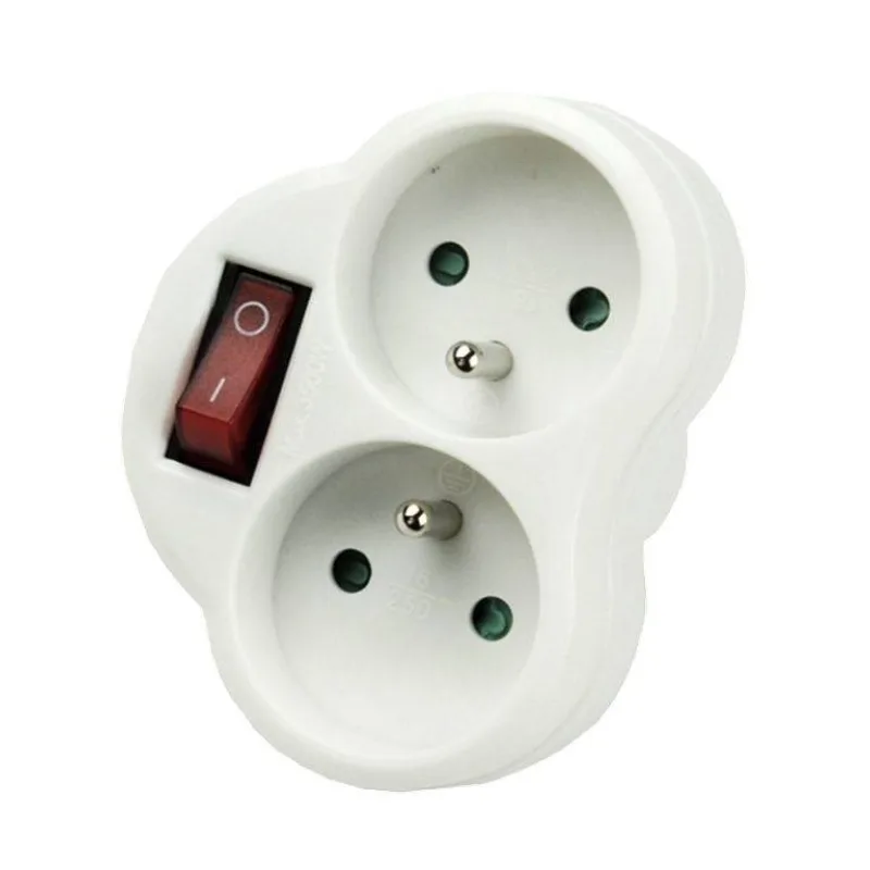 Konnoc DX-R2S rozbočka dvojzásuvka s vypínačem 434003,00