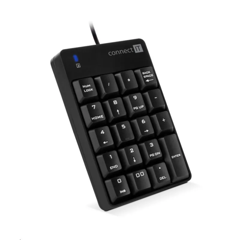 CONNECT IT NumCALC drátová numerická klávesnice, ČERNÁ CKB-0060-BK