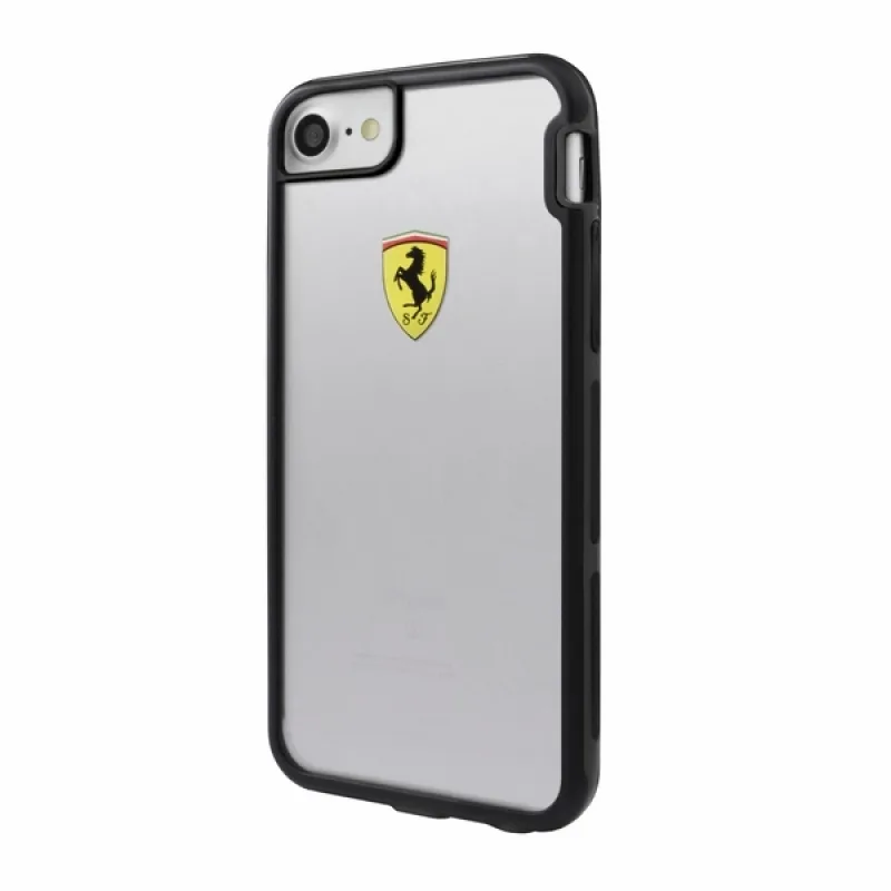 Nárazuvzdorné puzdro Ferrari Racing pre iPhone 7 / 8 / SE 2020 / SE 2022 - priehľadné