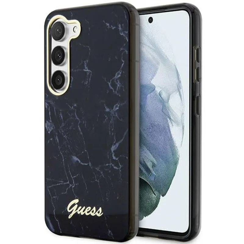 Guess GUHCS23SPCUMAK S23 S911 čierne/čierne pevné puzdro Marble