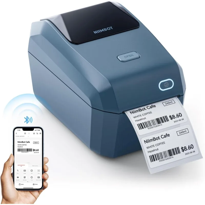 Niimbot Tiskárna štítků K3 Smart, modrá + role štítků 230 ks 1AE0F121602