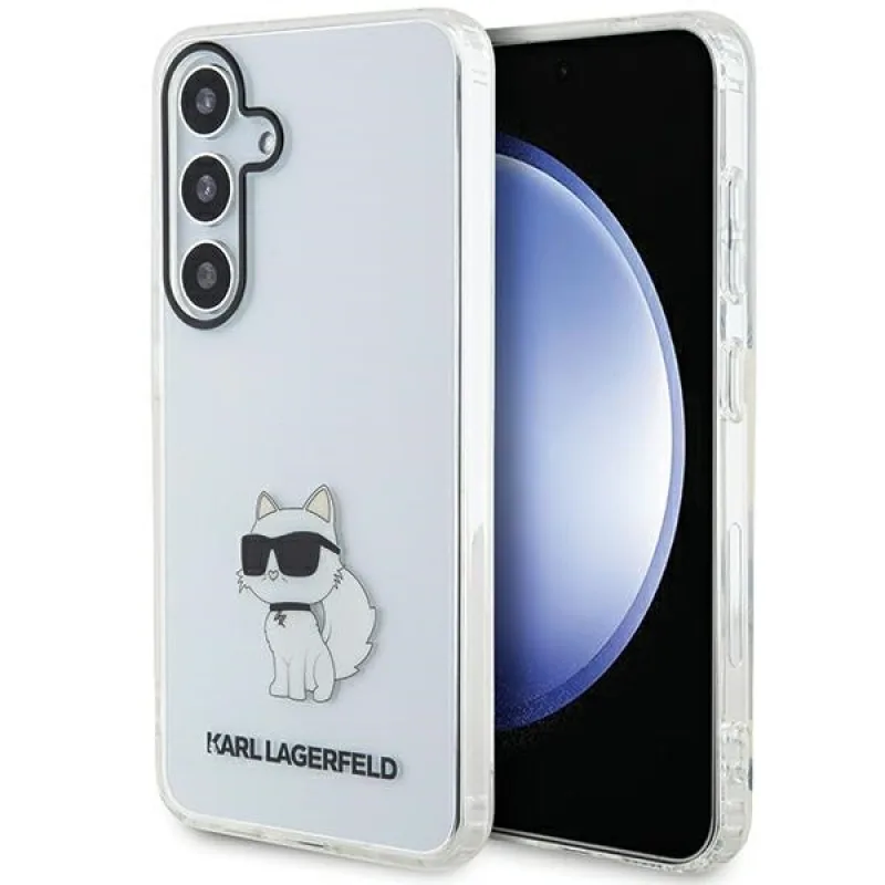 Puzdro Karl Lagerfeld IML Choupette pre Samsung Galaxy S24 - priehľadné