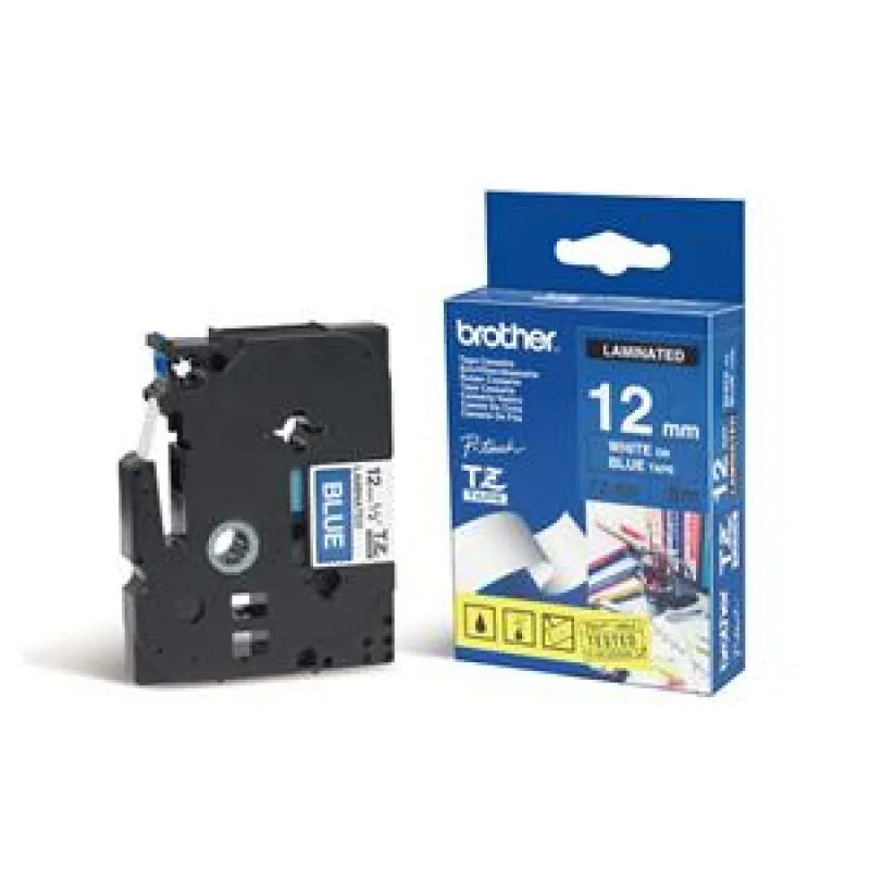 TZE-535, modrá/ biela, 12mm TZE535