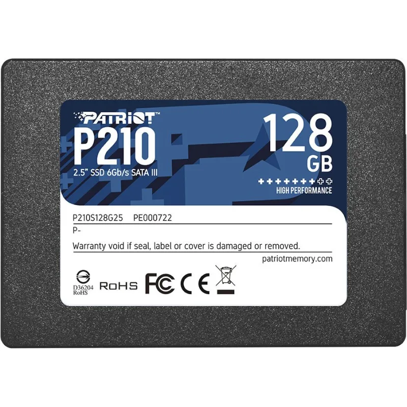PATRIOT P210/ 128GB/ SSD/ 2.5"/ SATA/ 3R P210S128G25