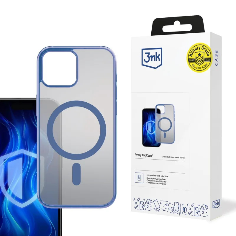 3mk ochranný kryt Frosty MagCase Blue pro Apple iPhone 13 5903108596275