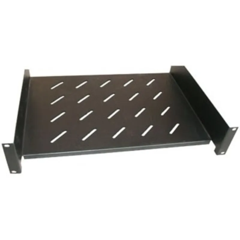 XtendLan 19" police s perforací 2U/ 400mm, nosnost 40kg, černá…