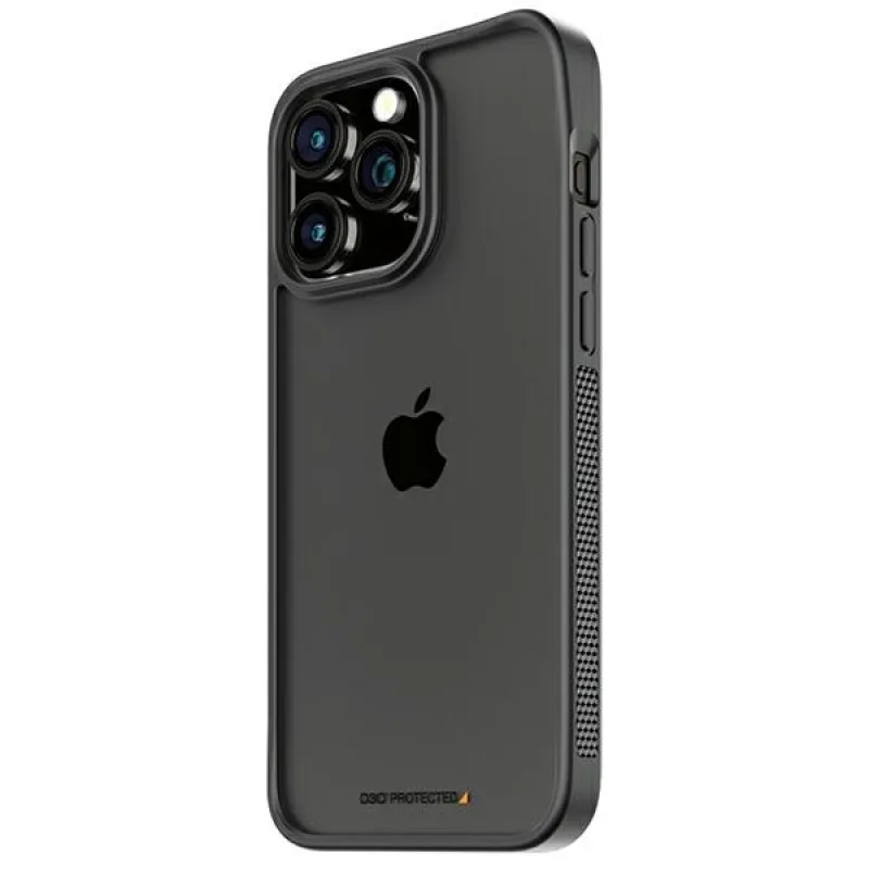 Puzdro PanzerGlass ClearCase pre iPhone 15 Pro Max s certifikáciou Military Grade – priehľadné a čierne