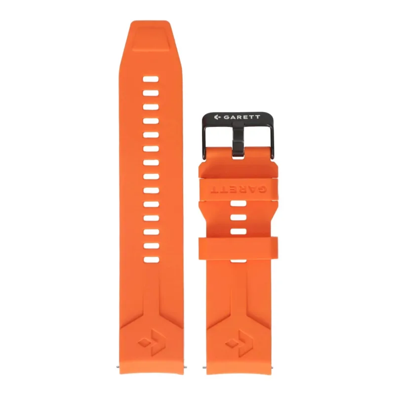 Garett univerzální řemínek 22 mm, oranžový silikonový STRAP_V_ORA
