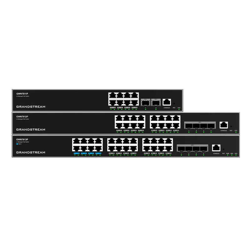 Grandstream GWN7813P Layer 3 Managed Network PoE Switch, 24 portov / 4…