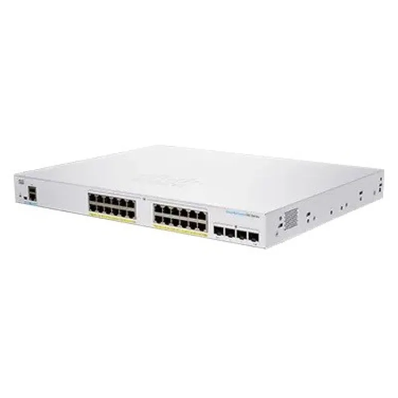 Cisco switch CBS250-24P-4G (24xGbE, 4xSFP, 24xPoE+, 195W, fanless)…
