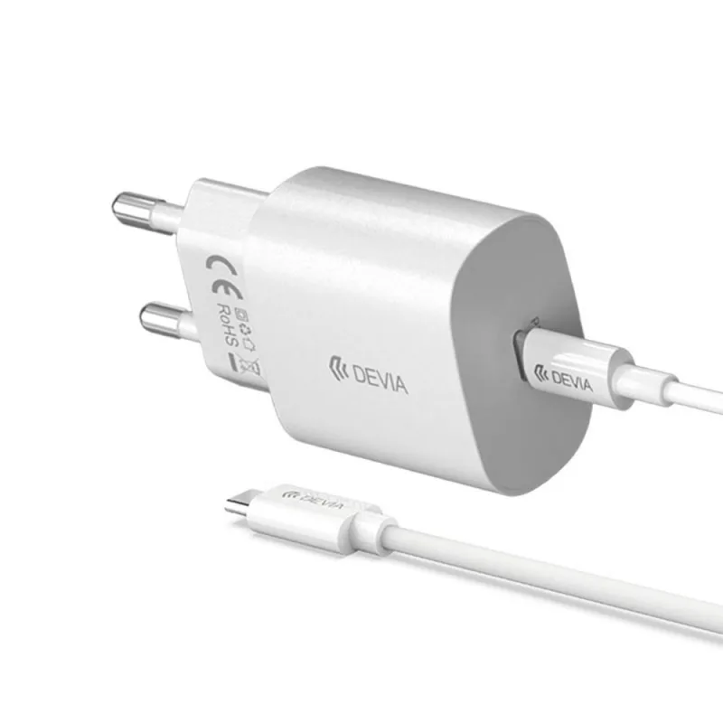 Devia sieťová nabíjačka Smart Series PD 25W with USB-C Cable - White