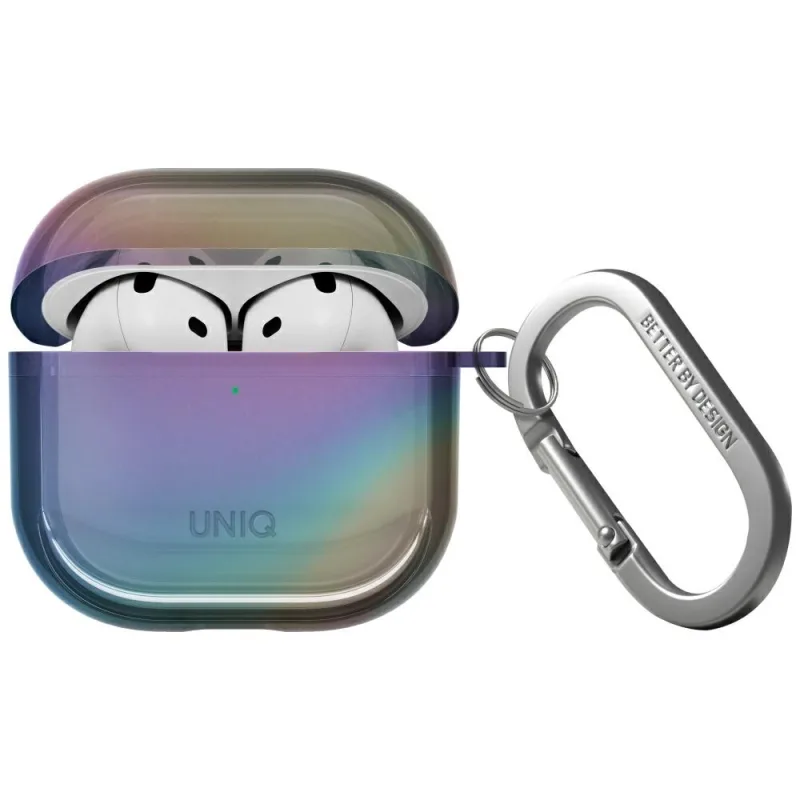 Puzdro Uniq Iridescia AirPods 4 Hang Case – Holo Multicolor
