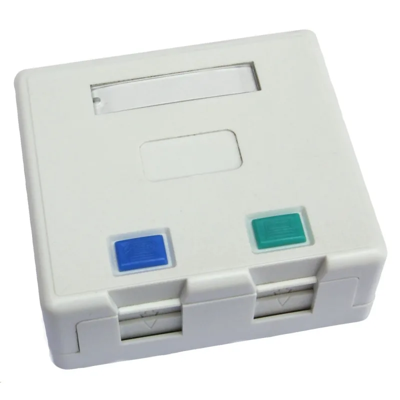 Zásuvka neosazená 2x RJ45 na omítku ZLB2