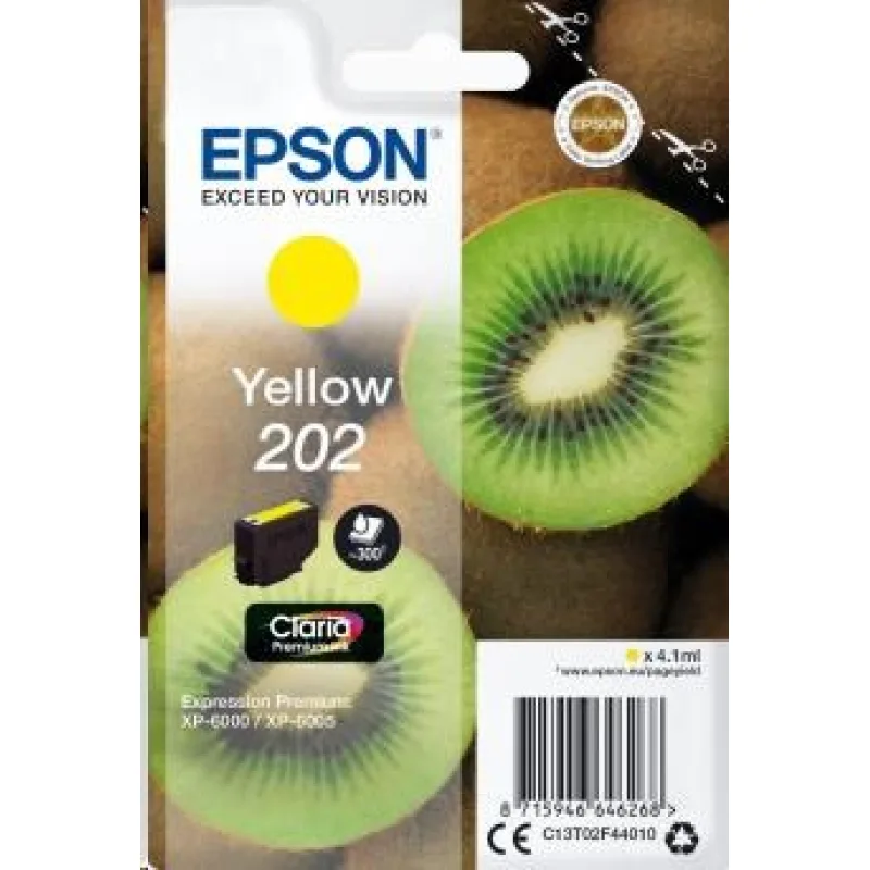 Atramentová tyčinka EPSON Singlepack "Kiwi" Yellow 202 Claria Premium Ink…