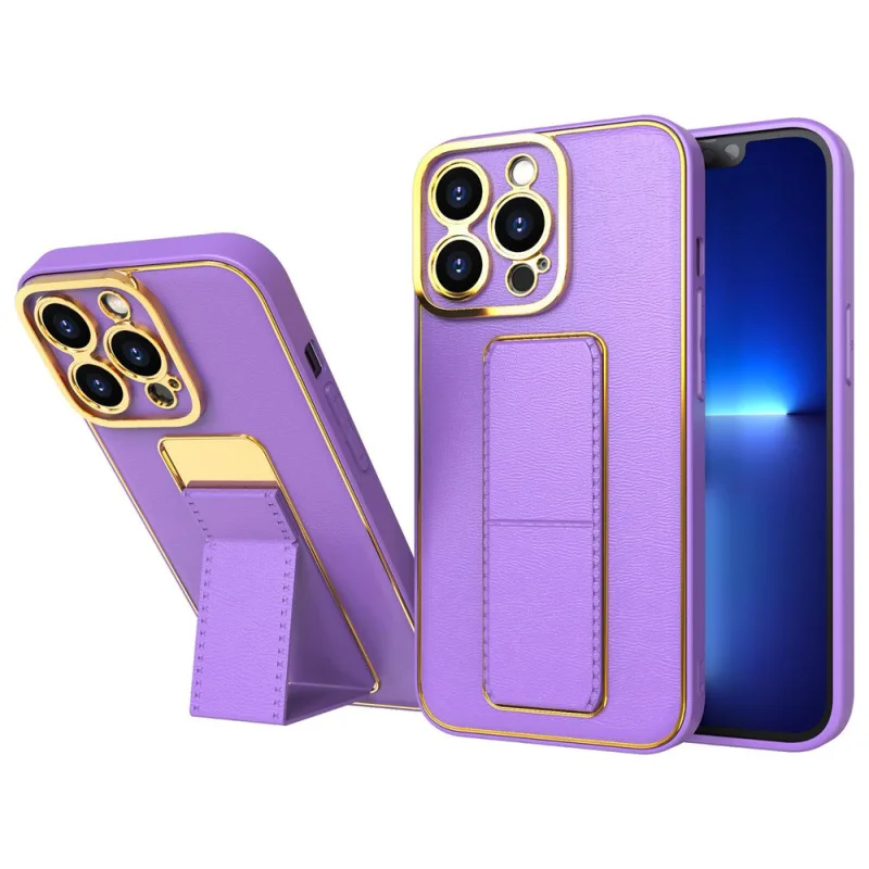 Nové puzdro Kickstand Case pre iPhone 12 so stojanom fialové