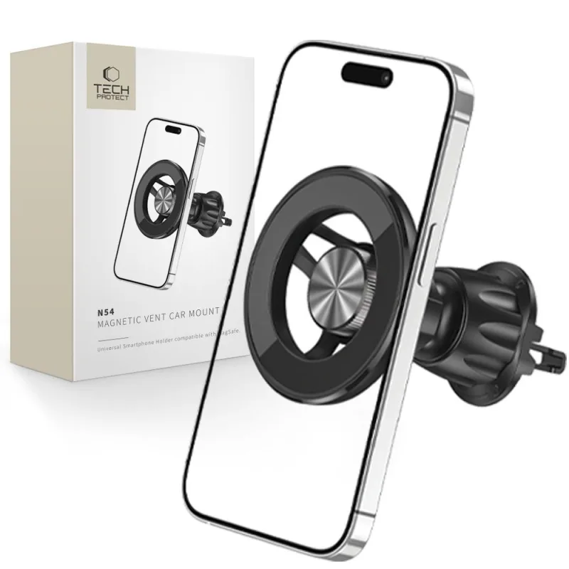 Držiak na telefón do auta Tech-Protect N54 s MagSafe pre ventilačný otvor - čierny