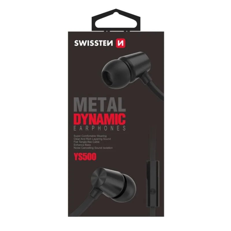 Swissten Earbuds Dynamic YS500, black