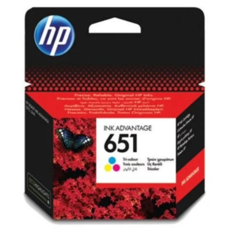 C2P11AE Trojfarebná originálna atramentová kazeta HP 651 Ink Advantage…
