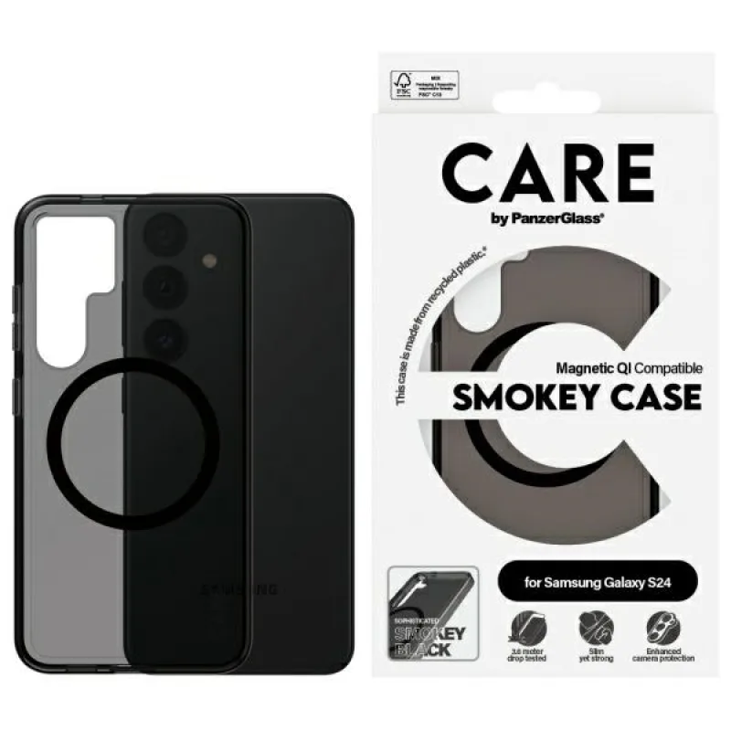 CARE by PanzerGlass Flagship QI Case pre Samsung Galaxy S24 - Black