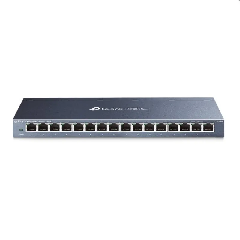 tp-link TL-SG116, 16 port, Desktop Switch, 16x 10/100/1000Mbps, 16xRJ45 ports, metalic case