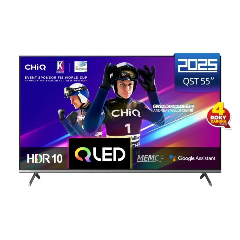 CHiQ U55QST TV 55", UHD, QLED, ultratenká, Google TV, DLG 120 Hz, …