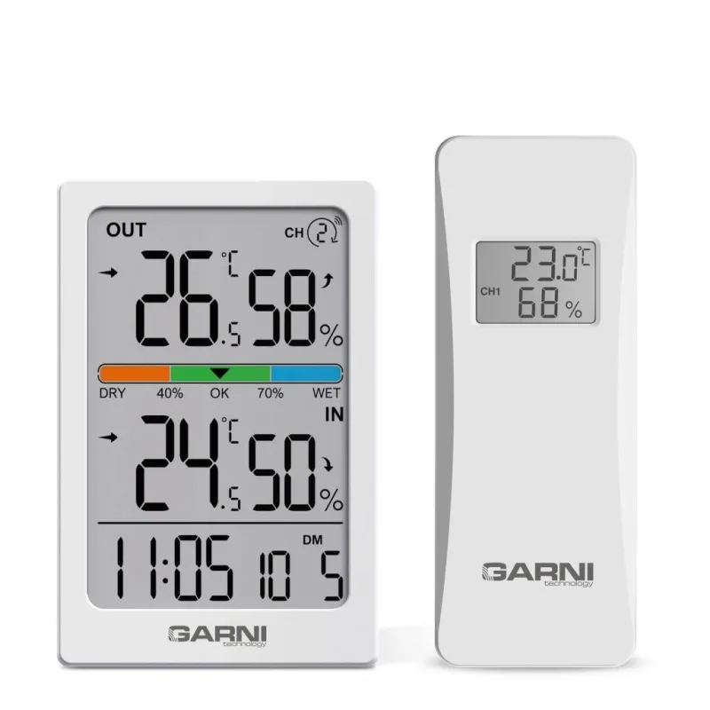 GARNI 155TH - Bezdrátový digitální teploměr s vlhkoměrem GARNI 155TH