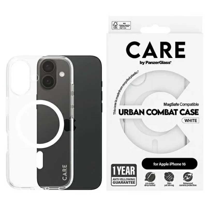 CARE by PanzerGlass Flagship Case iPhone 16 6,1" bielo/biele MagSafe 1337