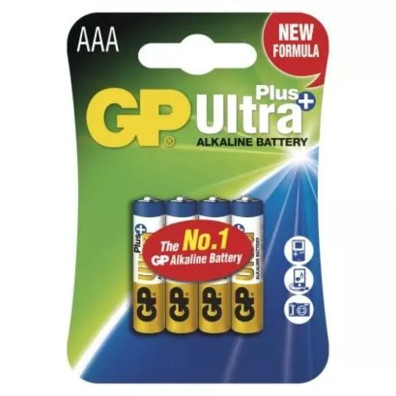 EMOS GP alkalická batéria ULTRA PLUS AAA (LR03) 4BL B1711