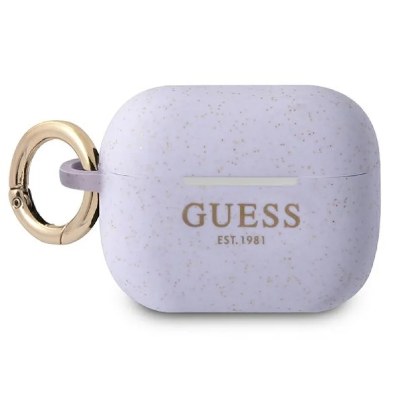 Guess GUAPSGGEU AirPods Pro kryt fialový/fialový silikónový glitter