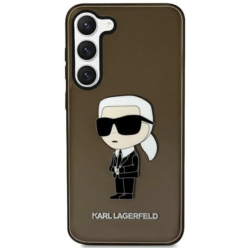 Karl Lagerfeld KLHCS23MHNIKTCK S23+ S916 čierne/čierne pevné puzdro Ikonik Karl Lagerfeld