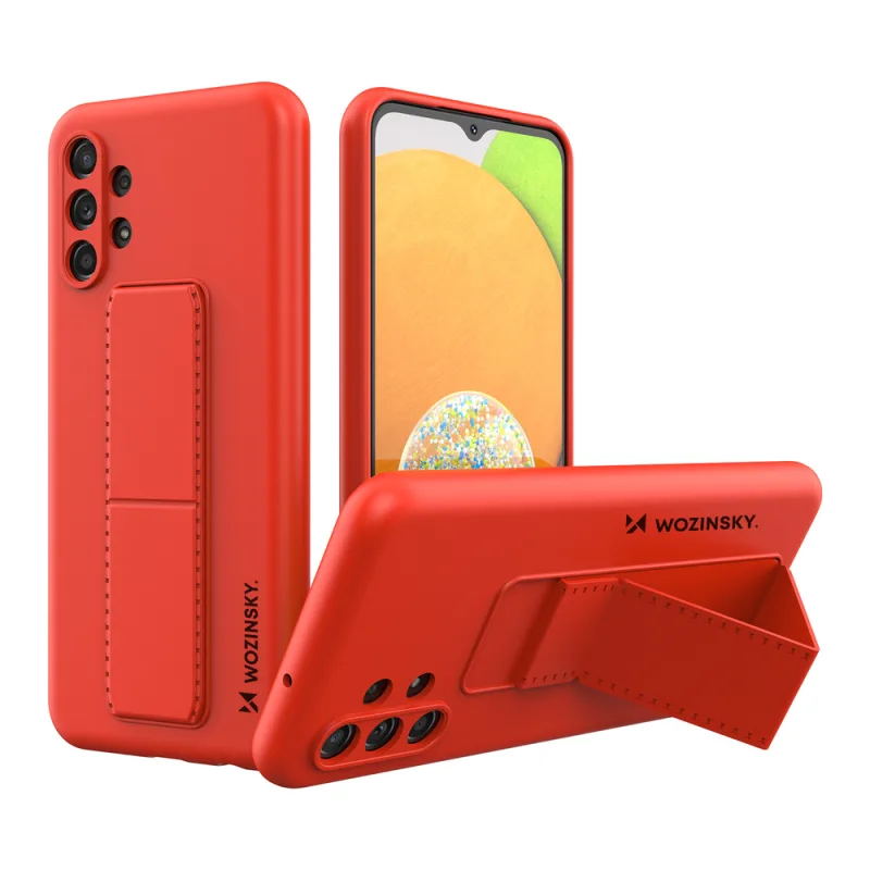 Wozinsky Kickstand Case silikónové puzdro so stojanom Samsung Galaxy A13 5G červené