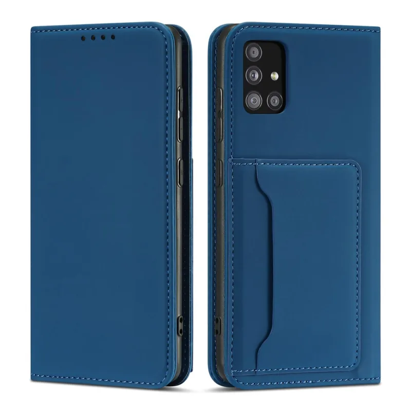 Puzdro na magnetické karty pre Xiaomi Redmi Note 11 Pro Pouch Card Wallet Card Holder Blue