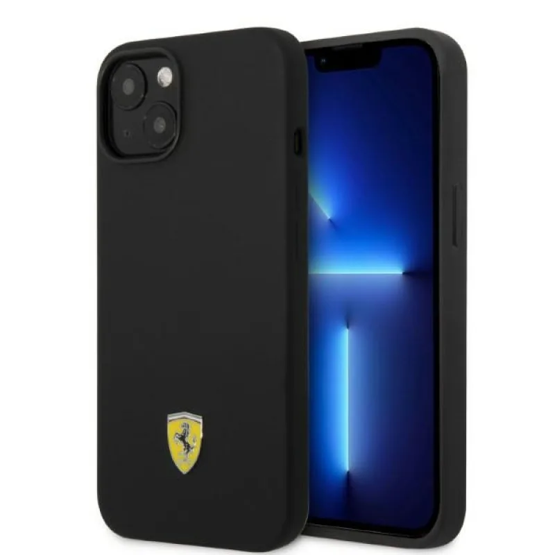 Ferrari FEHMSIP14MBK iPhone 14 Plus 6,7" čierne/čierne pevné puzdro Silikónové kovové logo Magsafe