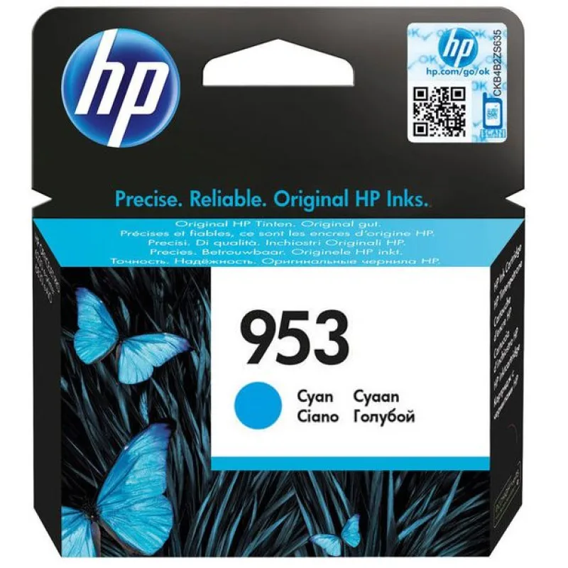 HP 953 azúrová atramentová kazeta, F6U12AE F6U12AE