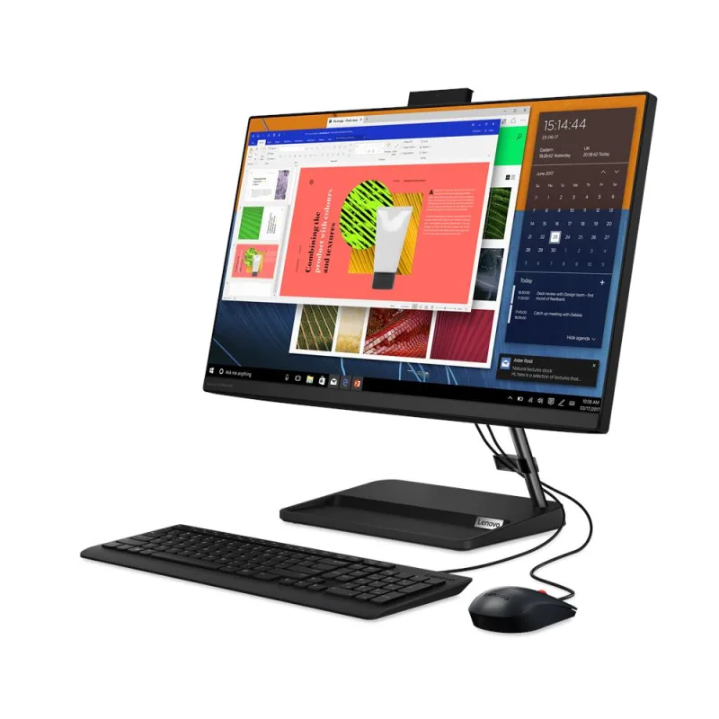 Lenovo IdeaCentre AIO 3 24ALC6 Ryzen5 7430U 16GB 512GB-SSD 23.8"FHD IPS IntegrRadeon Win11Home Black