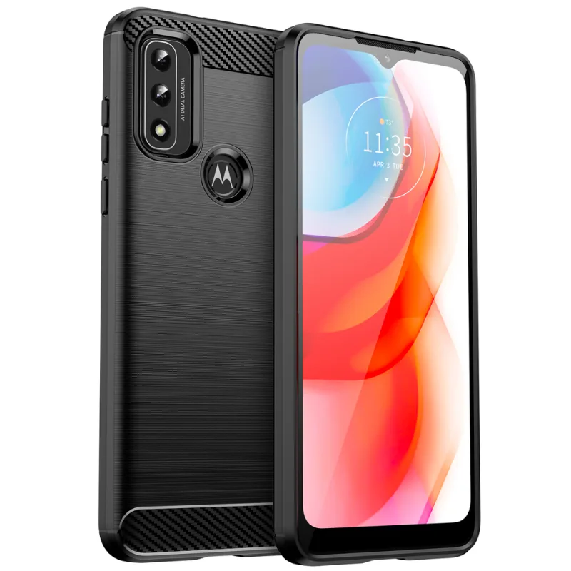 Karbónové puzdro Flexibilný kryt Sleeve Motorola Moto G Play 2022 čierny