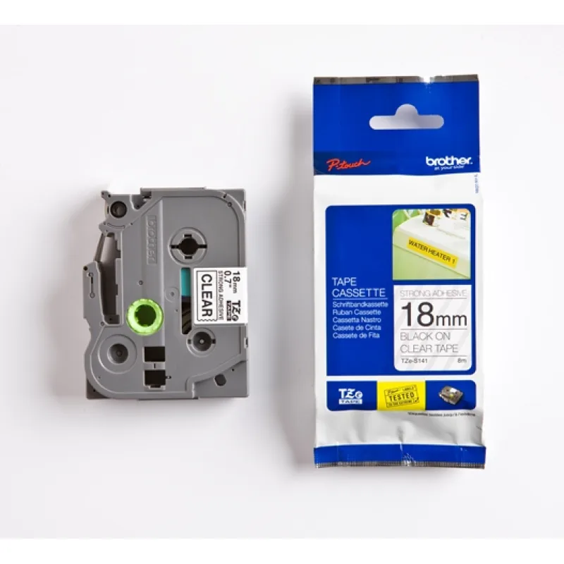 TZE-S141, priesvitná / čierna, 18mm TZES141