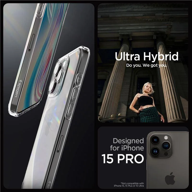 Kryt Spigen Crystal Hybrid iPhone 15 Pro – číry