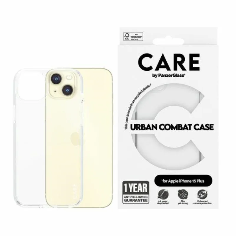 CARE by PanzerGlass Urban Combat Case pre iPhone 15 Plus – číry