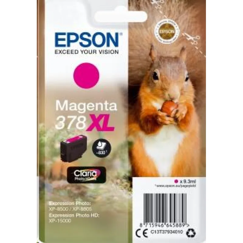 EPSON ink bar Singlepack Magenta 378XL Claria Photo HD Ink 9, 3 ml…